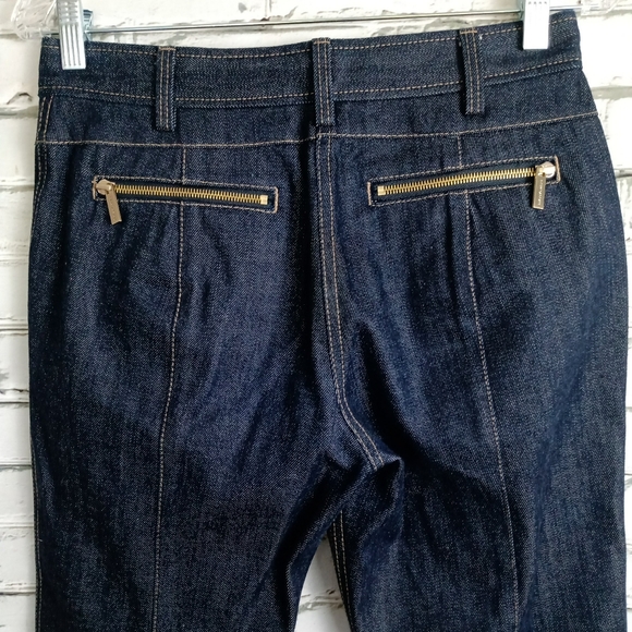 NWOT PINK TARTAN Womens Dark Flare Jeans Size 4 - Picture 5 of 10